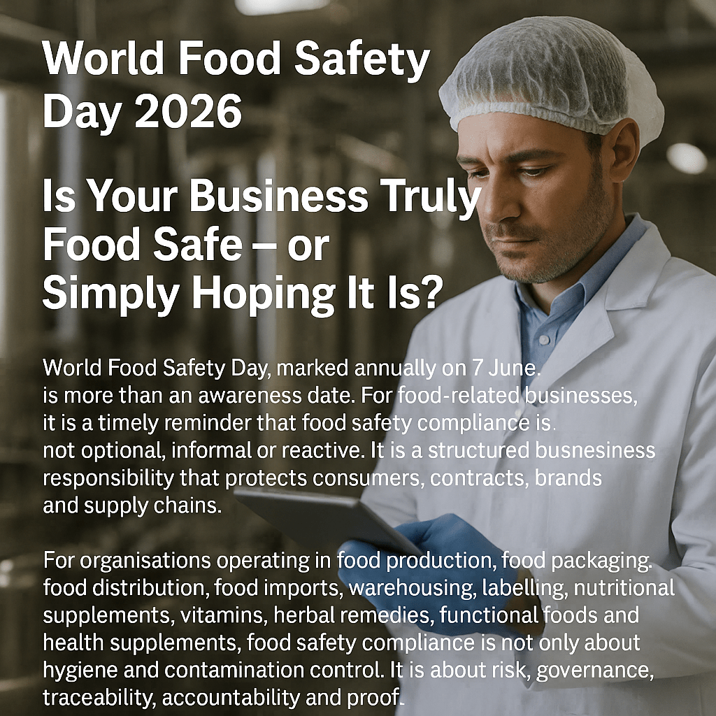 Compliance Managers - World Food Safety Day reminds us: compliance isn't optional. 